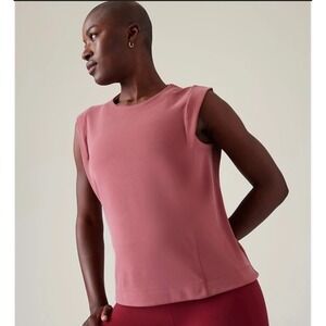 Athleta Women's XL Berry Muscle Tank Top Soft Jersey Knit Yoga Gym